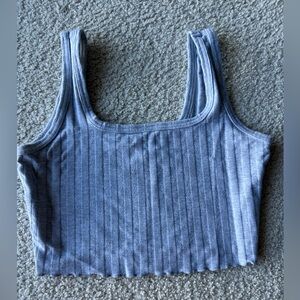Offline by Aerie Gray Ribbed Lounge Crop Top – Size XS